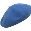 Melegari Berretto Basco Donna | 100% Lana | Margie Beret | Made in EU (Blu Chiaro 025)