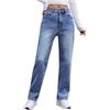 Cexiakong Jeans foderati, da donna, termici, invernali, in denim con pile, skinny, a vita alta, elasticizzati, invernali, a vita alta, da donna, caldi, lunghi, spessi