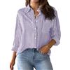 NONSAR 9359 Camicia da Donna con Scollo a V Donna