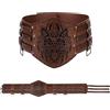 NBEADS Cintura Larga Vichinga Medievale, Cintura In Finta Pelle Cintura Larga Rinascimentale Vintage Cintura Da Cavaliere Corsetto