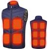 HKFBHFKM Gilet Riscaldato Donna USB Giubbotto Riscaldato da Lavoro Invernale Giubbino Riscaldato Caccia Termico Smanicato Riscaldato Moto Pile Giacca Riscaldata Gilet Riscaldante senza Maniche(Blue,6XL)