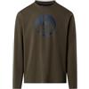 NORTH SAILS T-Shirt Uomo ML in Jersey di Cotone Bio con Maxi Stampa