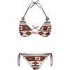 SEANATIVE Set bikini da donna, 2 pezzi, costume da bagno a triangolo con scollo all'americana e perizoma sfacciato, Marrone Etnico, S