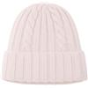 CLASSE77 - Cappello in Lana con Fantasia di Cucitura a Treccia - Berretto in Maglia Artigianale - Made in Italy (IT, Testo, Taglia Unica, Nude)