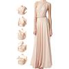 INFIWING Vestiti Multiuso con Spalline, Vestiti Multiuso per Damigelle d'Onore, Vestito Infinity Convertibile, Vestiti per Donne Ospiti di Matrimonio Taglia Forte Maxi Lungo fino a Terra, Vestito Trasformabile