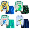 XM-Amigo 4 Completo Canottiera e Pantaloncini Bambino Maschio 3 M-7 Anni | 8 Pezzi, 100% cotone puro e morbido, motivi cartoni animati, abbigliamento estivo per casa, asilo e uscite.