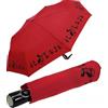 Doppler Mini ombrello tascabile on-to automatico Cats, rosso, 98 cm, Animalistico