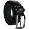 GianMarcoVenturi Cintura Uomo In Vera Pelle, Made In Italy, Accorciabile, Alta 3,5 cm