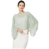 BEAUTELICATE Chiffon Bolero con Manica Pipistrello Donna Scialle Stole Trasparente Estiva per Sposa Matrimonio Cerimonia