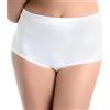 Liabel 6 Paia di Culotte a Vita Alta in Cotone Elasticizzato Modello L623. Bianco Taglia 4