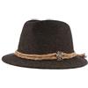 Hut Breiter Breiter Cappello Uomo Tradizionale in Feltro Stile Tirolese 100% Lana Berretto Bavarese Cordoncino di Canapa Stella Alpina e Tesa Stretta Unisex