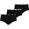PUMA 3 mini pantaloncini da donna, in confezione risparmio (nero, Nero , L