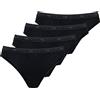 Sloggi - Confezione da 2 Paia di Mutande 24/7 100 - Tai - Donna - Slip - Cotone, 4 x Nero, 50