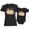 t-shirteria Coppia T-Shirt Donna e Body Neonato Intimo da Giorno - Maschietto - Coordinato - Animali - Madre - Figlio - Set - Maglietta e bodi Uso diurno