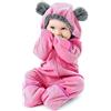 Cuddle Club Tutina Neonato e Bimbo in Pile - Pagliaccetto Neonato e Bimbo Fino a 4 Anni - Pagliaccetto Neonata e Neonato - Pigiama Bimbo Invernale - Abbigliamento Neonato e Bimbo