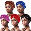 DRESHOW Donna Africane Turbante Pre-Legato Copricapo a treccia Testa Avvolge Cappello Boho Turbante Chemio Cap Elastico Annodato Berretto