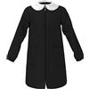 siggi Grembiule Femmina con Zip (5ANNI, Nero)