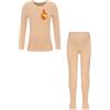 inhzoy Set Intimo Termico Bambino Ragazzo Biancheria Intima Termica Invernale Tuta da Ginnastica Danza Classica Balletto Maglietta Manica Lunga Maglia e Calzamaglia Leggings