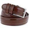 La Bottega del Calzolaio Cintura Uomo Pelle con Impuntura a Vista, Cintura Sottile da Uomo in Vero Vitello con Cucitura Esterna, Artigianale Made in Italy, Astuccio Regalo
