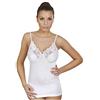 VAJOLET canotta lana e cotone donna spalla stretta forma seno art.SS4428-5, Bianco