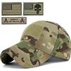 Loneshark Cappellini da Baseball mimetici da Uomo con Bandiera Americana Americana Stemma tattico operatore Patriottico Berretti Militari US Army OCP Ball Hat, Woodland-LG, Taglia Unica