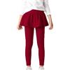 Verve Jelly Leggings per bambine con gonna e pantaloni tutù Uniforme scolastica per bambini Rosso 130 7-8 anni