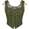Scarlet Darkness Corsetto rinascimentale da donna, vintage, con lacci, in velluto