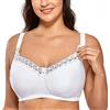Gratlin Reggiseno Allattamento Cotone maternità Senza Ferretto Morbido Taglie Forti Bianco 6H