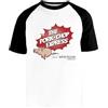 Newtee The Pork Chop Express Maglietta da Baseball Bianca Unisex Manica Corta Nera