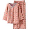 Generic Pigiama da donna in stile cinese, pigiama da donna a maniche lunghe, comodo e morbido, casual, vestibilità larga, 2 pezzi, pigiama retrò tradizionale con motivo Hanfu Loungewear in autunno, rosa, XL
