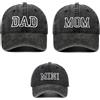 AMateschitz Berretto da baseball DAD Mama MINI Genitore Bambino Cappellino da baseball Unisex Vintage Berretto da baseball Classico Cotone Cappello da baseball Regolabile Cappello da baseball Famiglia