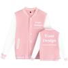 East-hai-buy Giacca da Baseball da Uomo Personalizzata College Cappotto Casual Top Foto/Testo/Logo Stampato Ragazzi Ragazze Felpa Color2,L