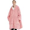 SHUOJIA Felpa Donna Coperta con Maniche Felpa con Cappuccio Oversize Uomo Gigante Blanket Hoodie Fleece Sweatshirt Cappotto Felpa con Cappuccio Calda e Accogliente con Cerniera Tasca