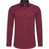 Rusty Neal Camicia da uomo Premium Slim Fit a maniche lunghe, elasticizzata, colore grigio, con collo a ventaglia, per il tempo libero, M