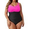 RUITOTP Costume da Bagno Intero Donna Taglie Forti Sexy Costumi Interi da Mare Piscina Push Up Imbottito Reggiseno Costumi Bikini Un Pezzo Spiaggia Beachwear
