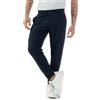 Giosal Pantalone Uomo Classico Bottone Allungato Viscosa Casual Tinta Unita Catena Removibile Made in Italy (IT, Testo, S, Regular, Regular, Blu Estivo)
