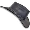 Oztrala Oliato Canguro Cappello In Pelle Australiano Cowboy Outback Mens Nero Western Aussie HLK2 US - nero - M