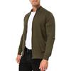 Indicode Uomini Lau Cardigan | Maglia Aperta con Collo Alto in 80% Cotone