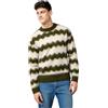 Wrangler Felpa a Righe, Ive Verde, XL