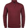 b BLEND BLEND Robin Maglione Pullover Troyer da Uomo con Collo Alto Stampa, Taglia:L, Colore:Andorra Red (73811)