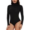 Joyshaper Donna Body a Collo Alto Maniche Lunghe Bodysuit Casual Elegante Bluse Camicie Maglietta Intima