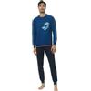 Generico Pigiama Uomo Lotto PRIMAREVILE a Maniche Lunghe in 100% Puro Cotone (IT, Testo, XL, Regular, Regular, Jeans 1223)
