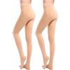 Lancry 2 paia di collant da donna 20 denari in microfibra opaca elasticizzata, Nude, S-M