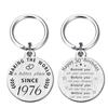 ABBNT Regalo per il 50° compleanno per donne e uomini, regali nati nel 1976, portachiavi per compleanno di 50 anni, decorazioni per compleanno 1976