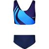 Aquarti Costume da Bagno per Ragazze, Onde Blu Blu Scuro, 122