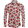 Generico Camicia Invernale Uomo Camicia Natale Overshirt Abbigliamento Uomo Felpata Scacchi Camice Pile Nera Verde Manica Lunga Quadri Flanella Quadri Rossa Cotone Regular Fit Camicie Cotone Country In