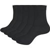 KOOOGEAR 5 paia di calzini da uomo in bambù, morbidi, casual, senza cuciture, assorbono l'umidità, traspiranti, taglia 40-46, 5 paia, nero, 7-11