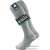 GAWILO Calze lunghe da uomo e da donna (4 paia), con elastico in 80% cotone, non scivolano, senza cuciture pressanti, extra morbide e durevoli, grigio chiaro, 43-46