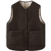 Puramala Gilet in pile da donna con tasche - Gilet teddy senza maniche come strato caldo | Gilet confortevole per autunno e primavera, M