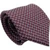 CARACCIOLO Cravatta uomo Sartoriale in seta - Squisita fattura ed elegante varietà (CHAIN BORDEAUX)